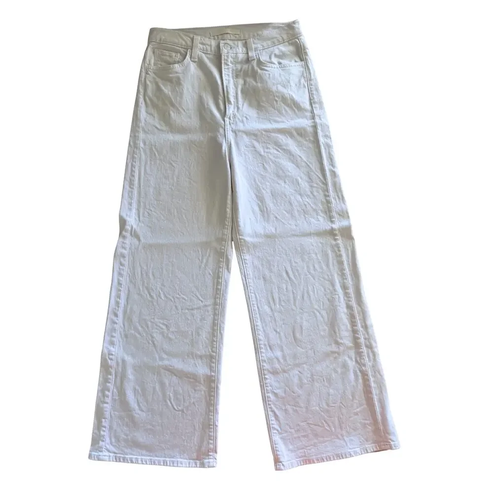 Joes Jeans The Mia High Rise Wide Leg Jeans Womens 29 White 28 Inseam Preowned